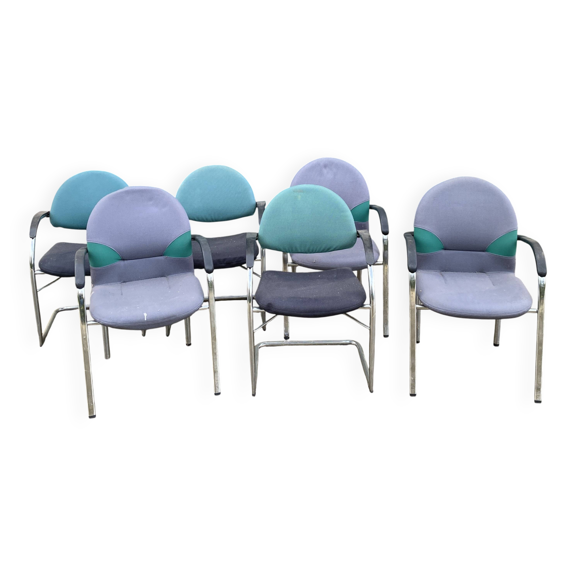 Set of 6 Onda chairs edition VITRA Design Mario Bellini