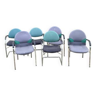 Set of 6 Onda chairs edition VITRA Design Mario Bellini