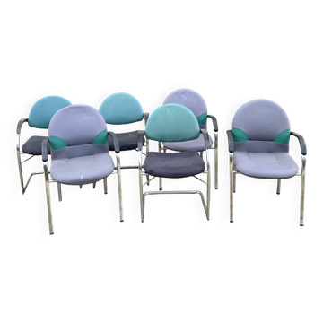 Set of 6 Onda chairs edition VITRA Design Mario Bellini