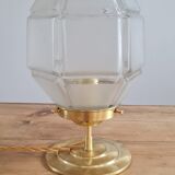 Table lamp in pressed glass