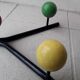 Metal and wood coat rack