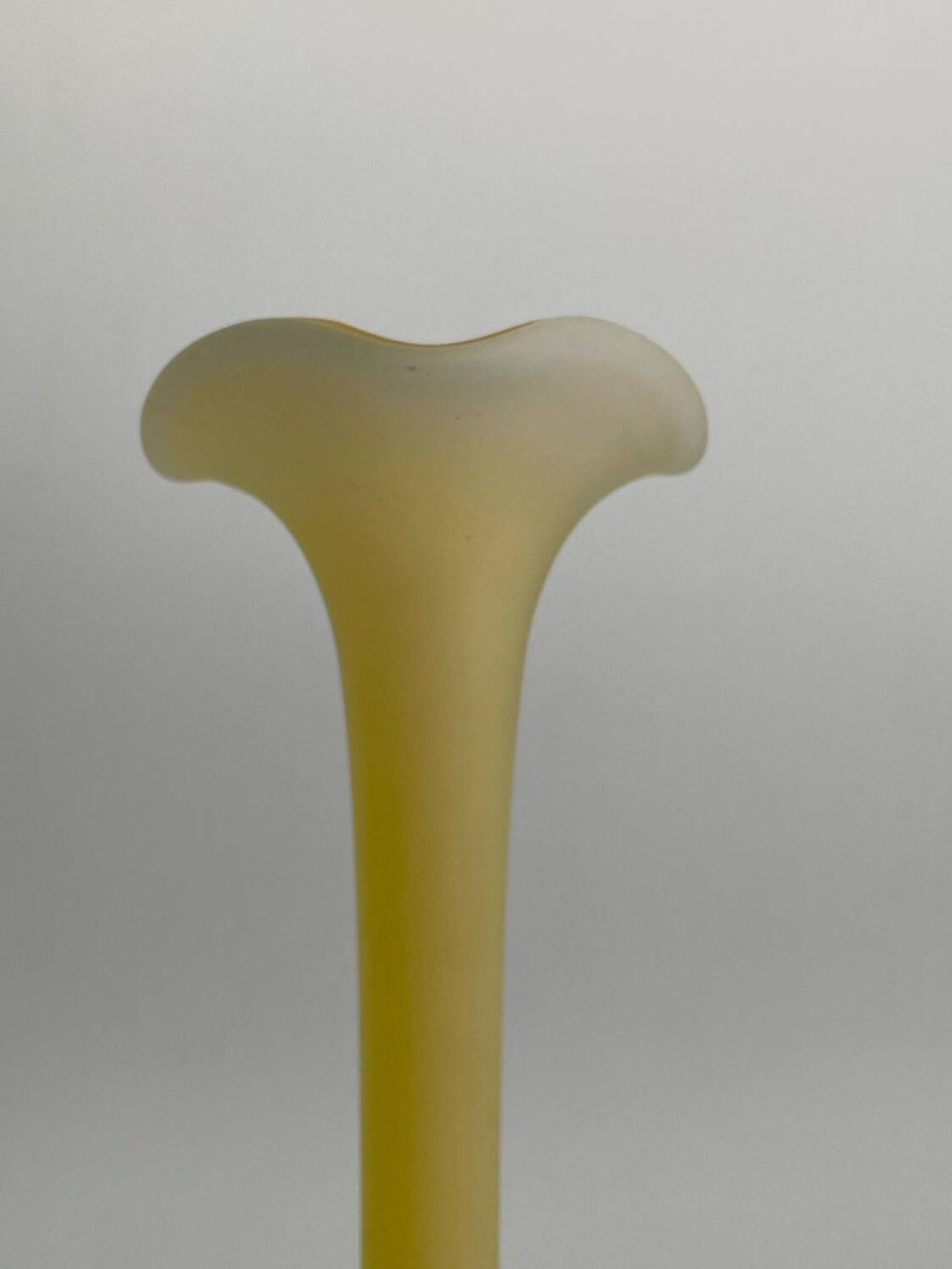 Vintage vase in yellow glass paste
