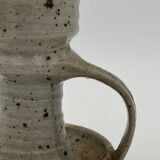 Vintage candle holder in pyrite stoneware Gustave TIFFOCHE