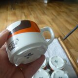 6 advertising coffee cups 70s Jacques Vabre