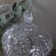 Cut glass sugar bowl on a stand