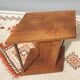 Table d'appoint moderniste Art Déco Noyer et acier chromé