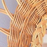 Woven wicker mirror, 1960.