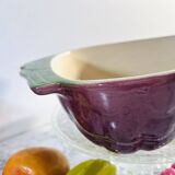 Vintage ceramic slip in the shape of a cluster, oven baking dish.
