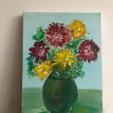Oil on canvas bouquet of flowers