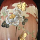 Vase - enamelled faïence with hand-painted gilding