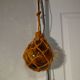 Paire d'applique lampe boule flotteur pêche corde vintage en verre