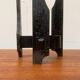 Mid-century brutalist wrought iron candlestick