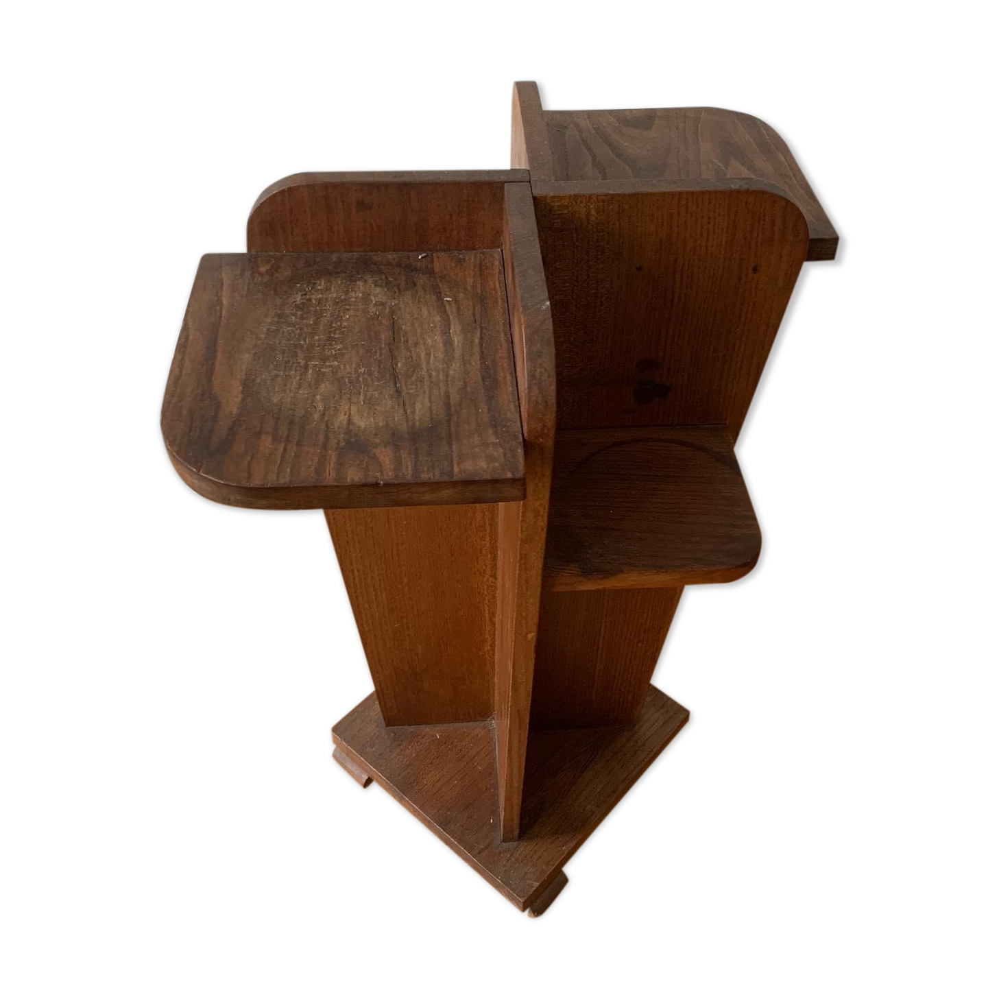 Side table / art deco harness in solid oak - c.1940