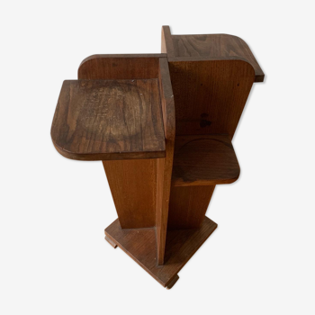 Side table / art deco harness in solid oak - c.1940