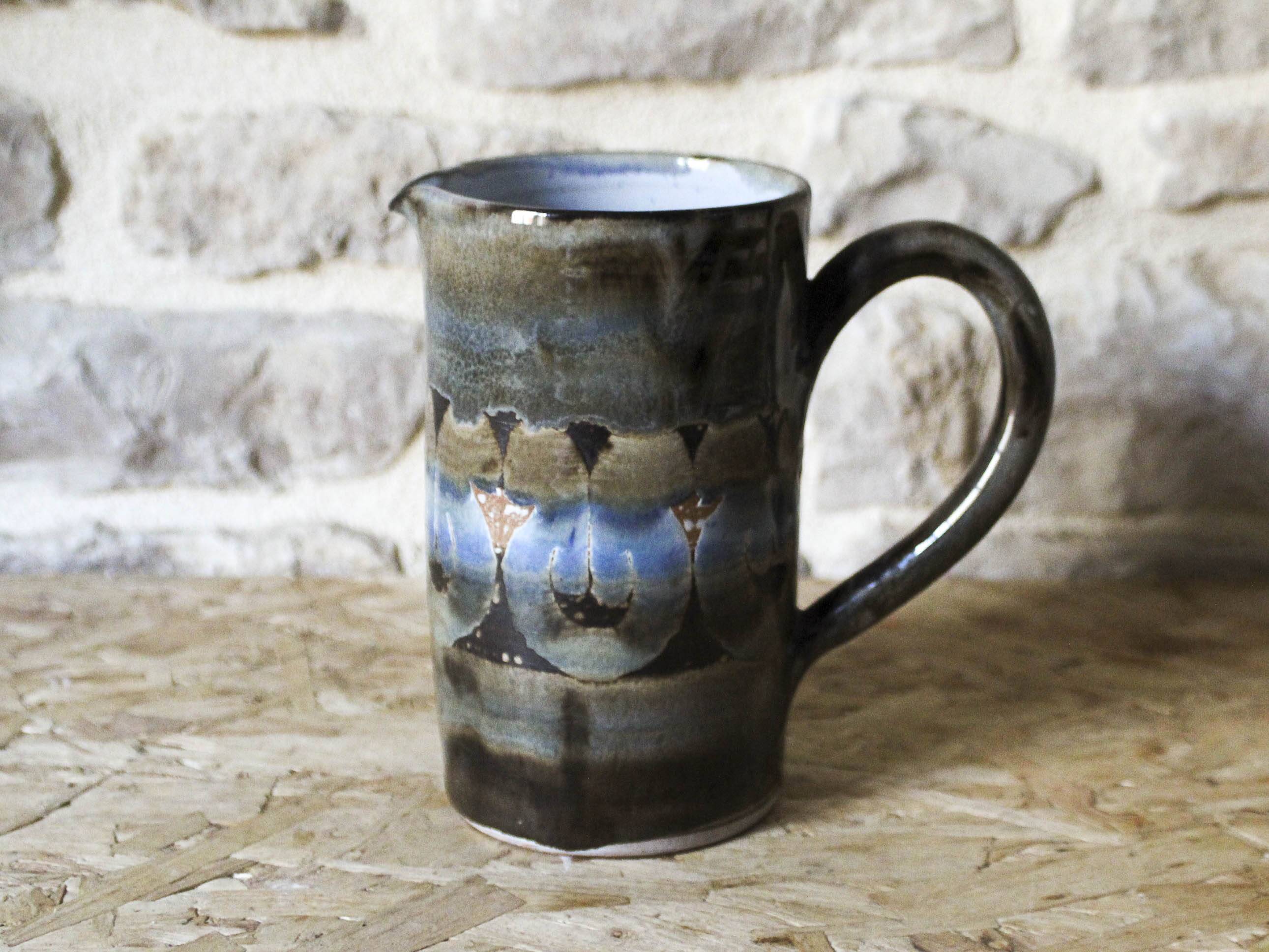 Pichet en céramique émaillé Roland Moreau