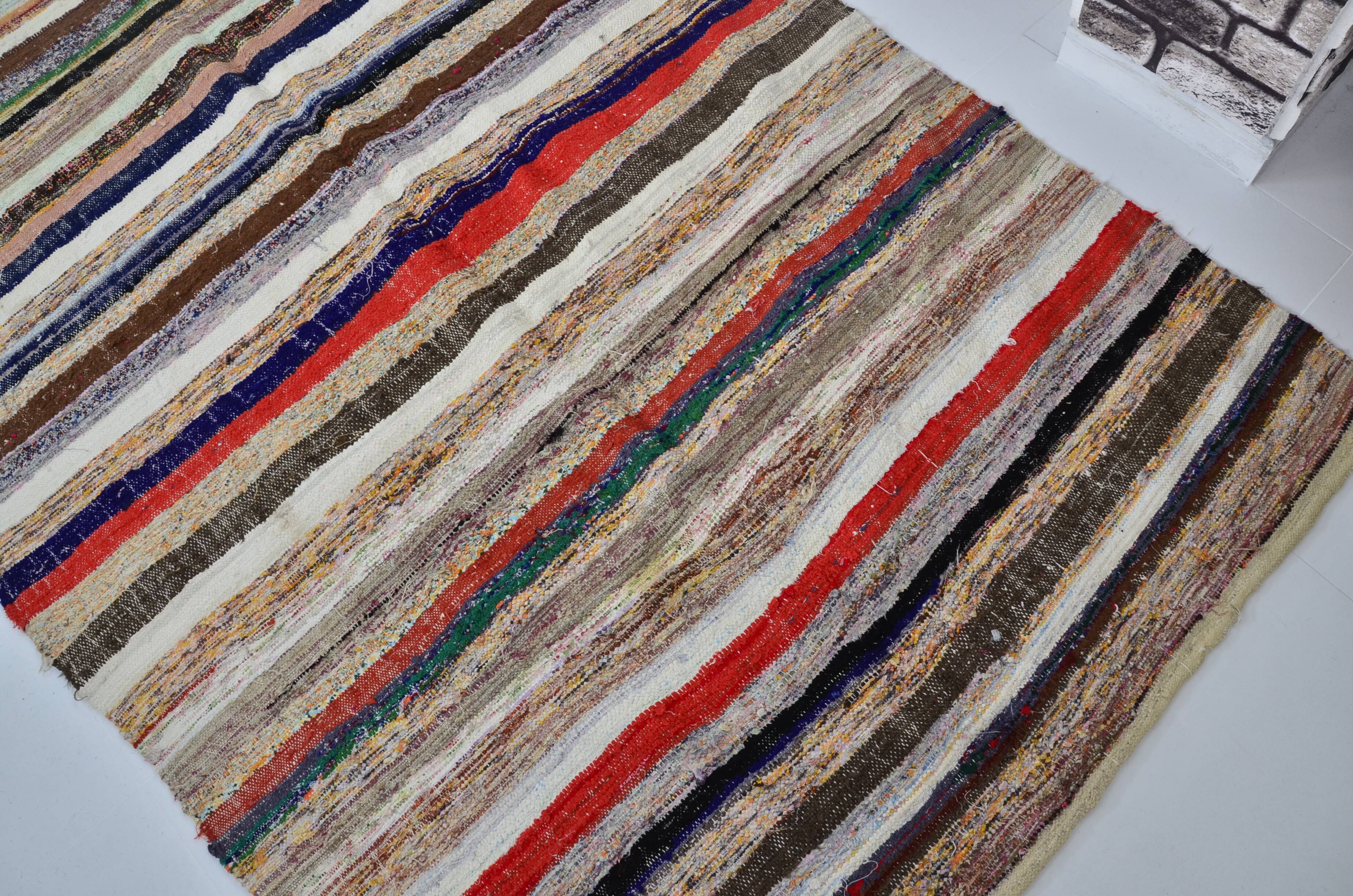 Colorful Vintage Turkish Kilim rug  Sku 3055