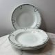 Set of 4 deep plates from Saint Amand with laurel wreath decoration.
