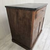 Commode ancienne en acajou flammé de style louis philippe