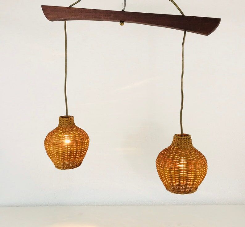 Mid-century rattan suspension - 1960s