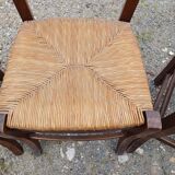 4 Old Straw Chairs