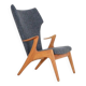 Fully restored Kurt Østervig / Rolschau Møbler “Wing Chair” armchair, mid-century Danish modern design, 1950s/1960s