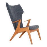 Fauteuil "Wing Chair" de Kurt Østervig / Rolschau Møbler entièrement restauré, design danois moderne des années 1950/1960.