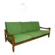 Vintage 3-seater canapé in solid oak with boucle fabric, Scandinavian design from the 70s.