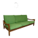 Vintage 3-seater canapé in solid oak with boucle fabric, Scandinavian design from the 70s.