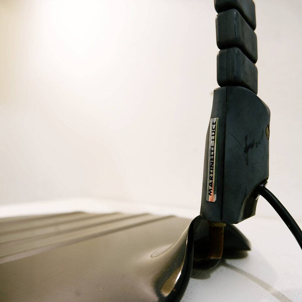 Black Model 660 Table Lamp by Elio Martinelli for Martinelli Luce
