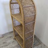 Étagère en osier vintage