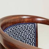 Pair of restored Art Deco style Thonet armchairs in jacquard.