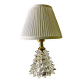 Lampe de table en verre Rostrato et laiton Barovier Murano, Italie, années 1940.