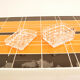 1980s crystal ashtray with cigarette case, Julia Glassworks, Poland