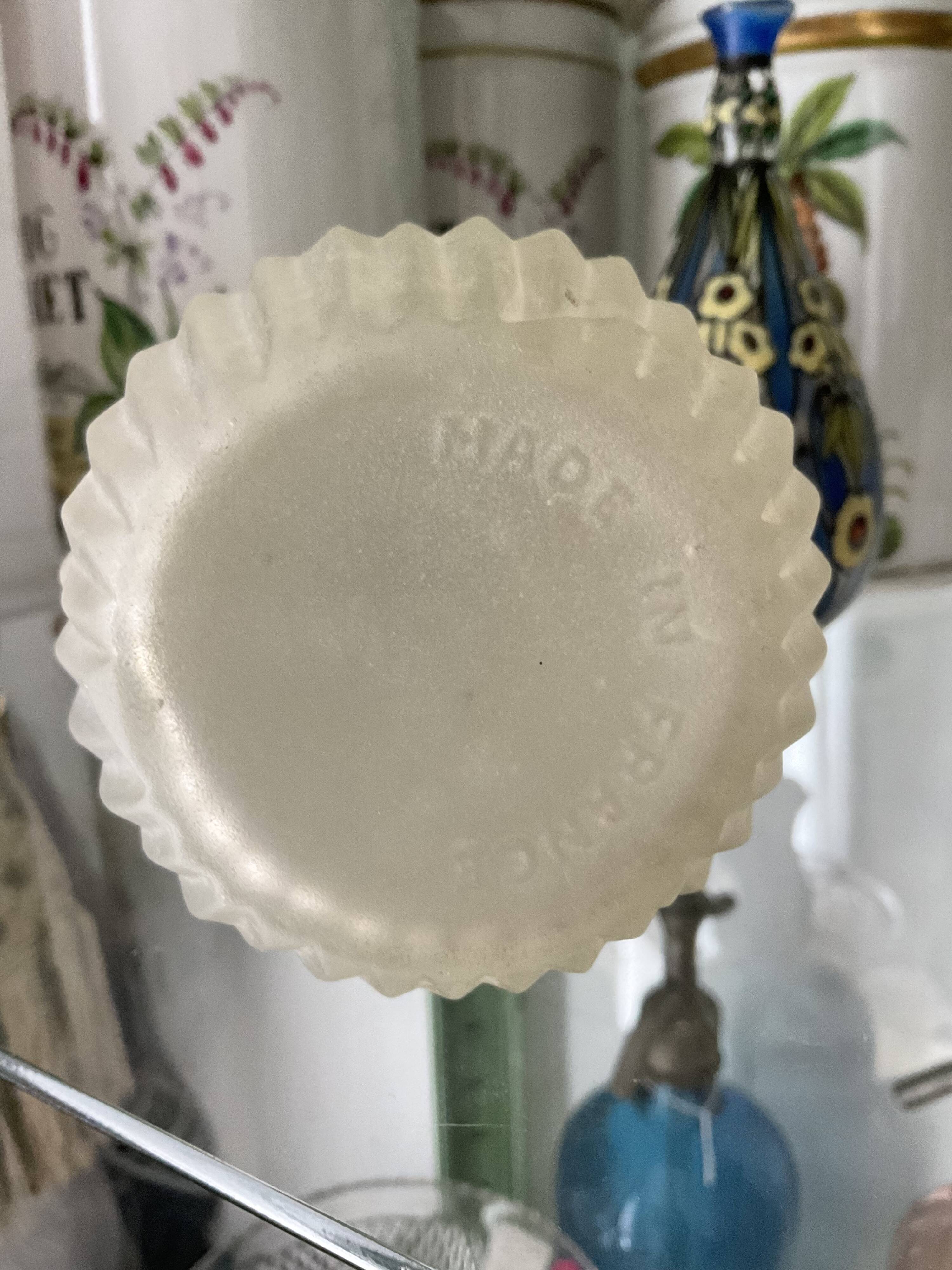 Molded pressed glass vase. Art deco