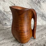 Single-walled pitcher in olive wood