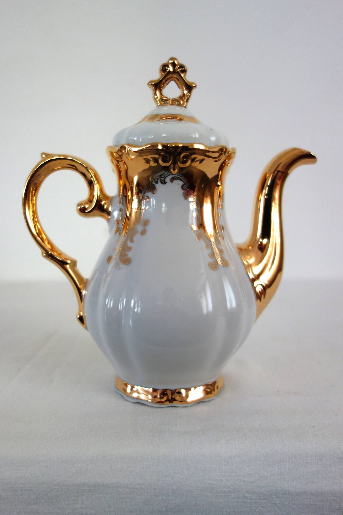 Coffee service 6 cups Swan Lake vintage Italian porcelain