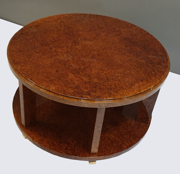 Table basse en loupe d'amboine