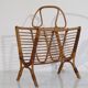 Vintage rattan magazine holder 1960