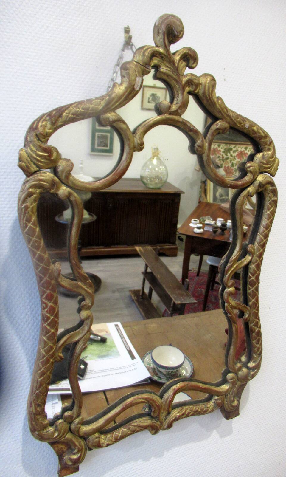 Small 18th century mirror