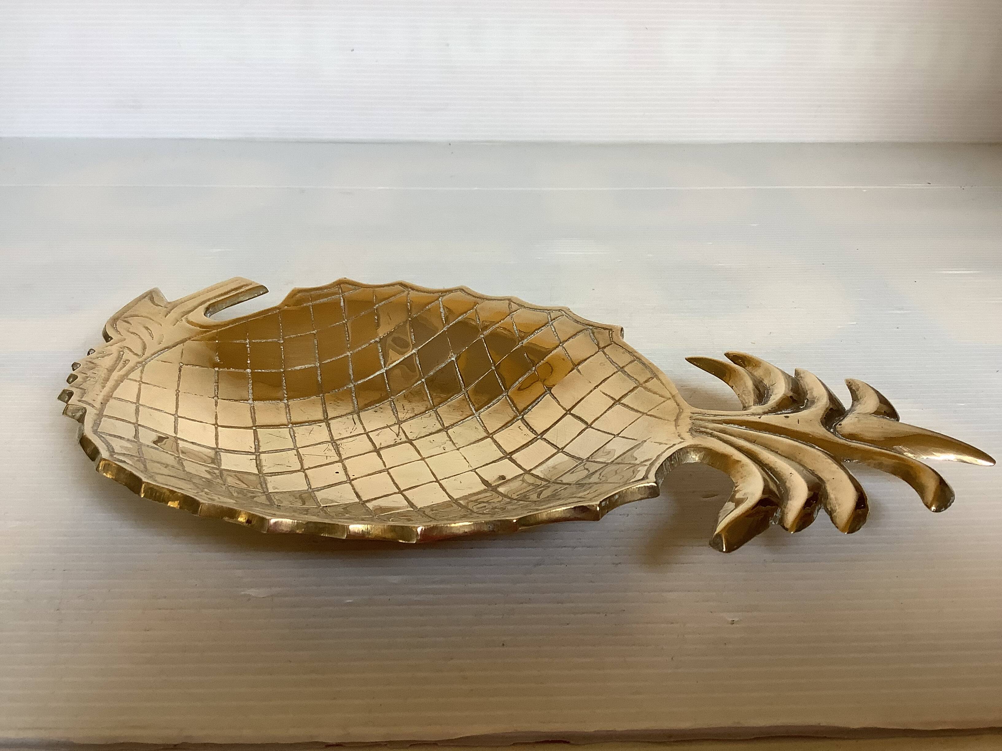 Pineapple brass catchall
