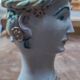 🏺 Bust vase head of a woman — Crackled earthenware — Digoin-S Manufacture