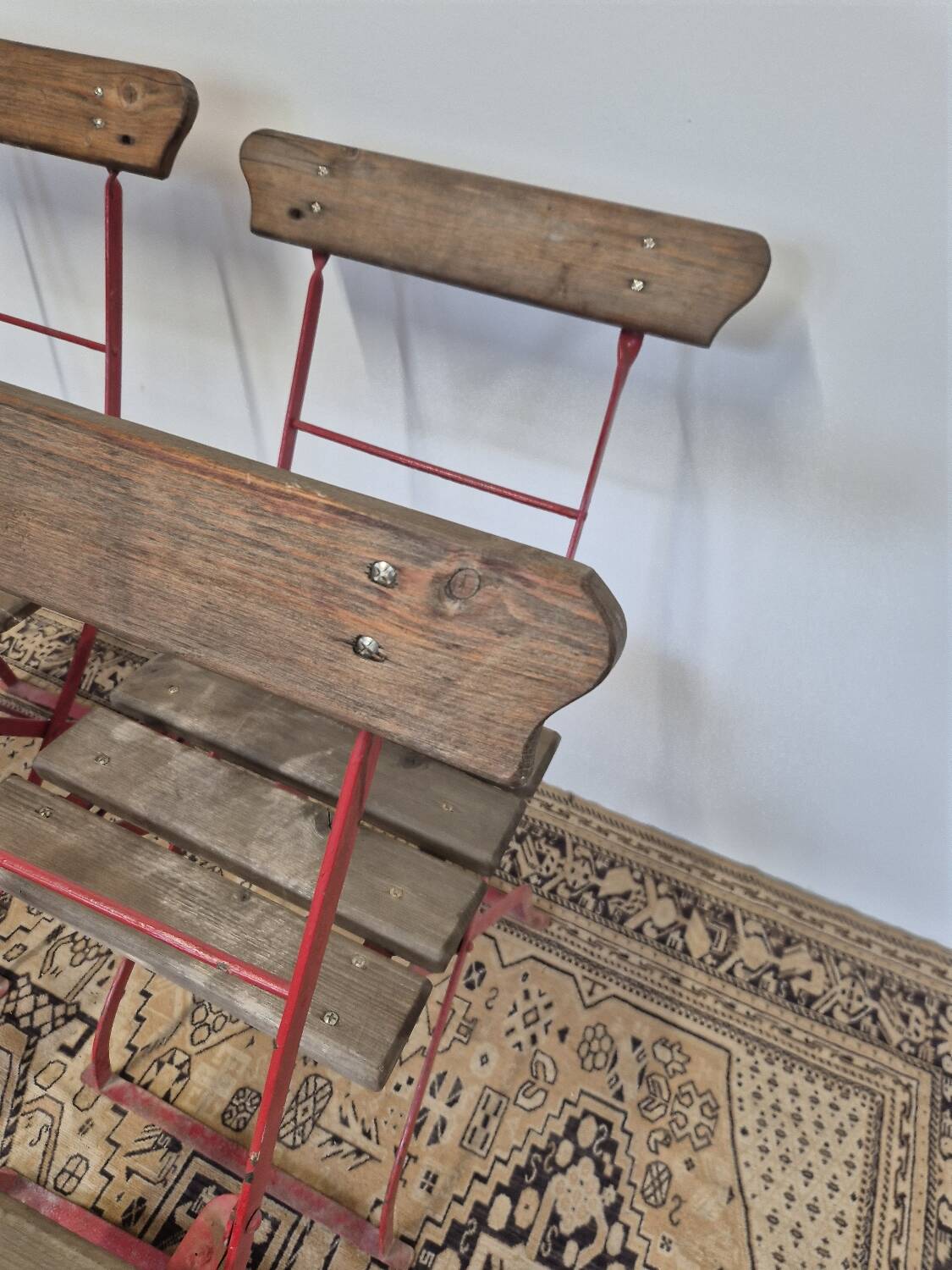 Set of 4 folding chairs for old bistro, guinguette, brasserie