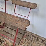 Set of 4 folding chairs for old bistro, guinguette, brasserie