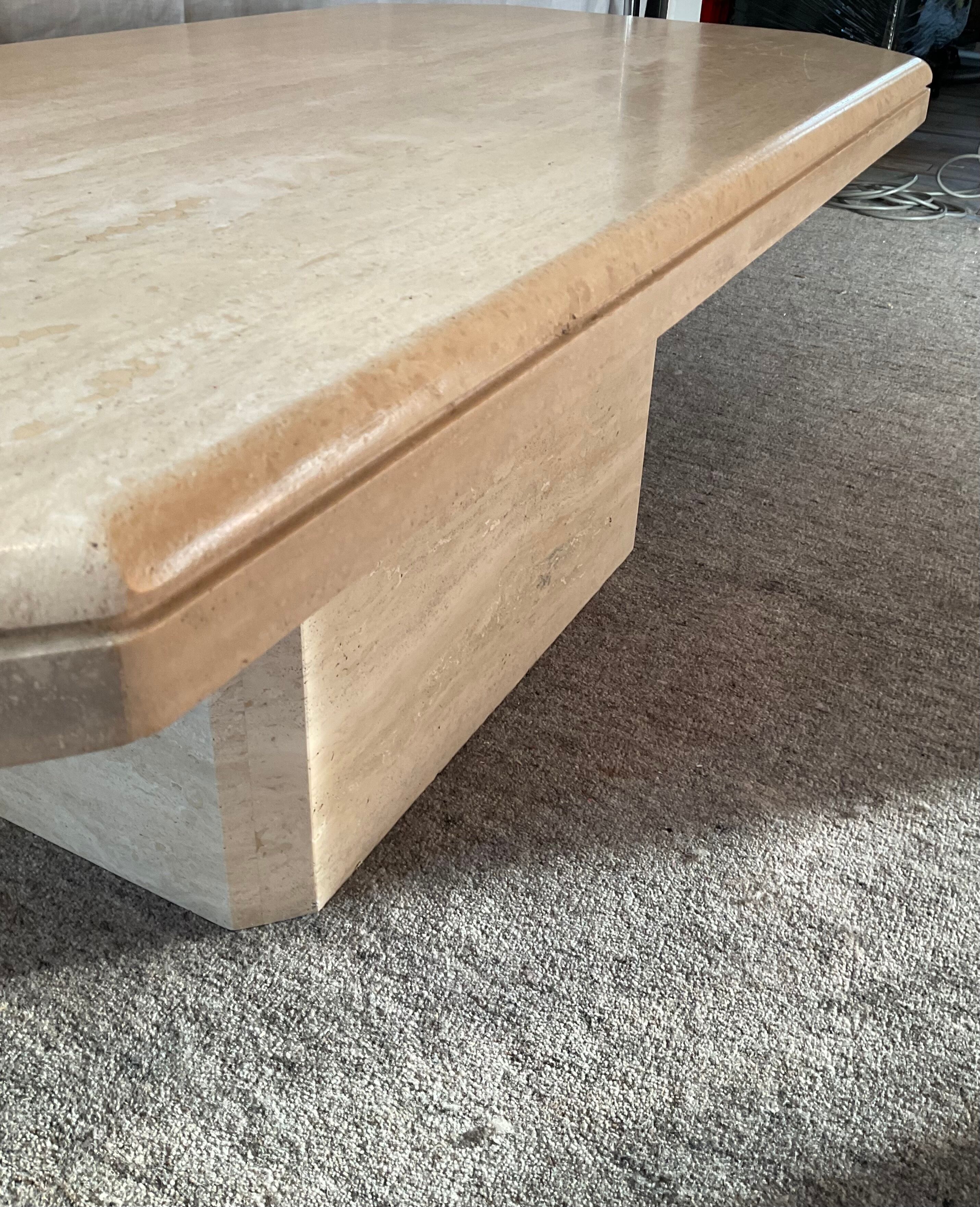 Travertine coffee table from the 70s