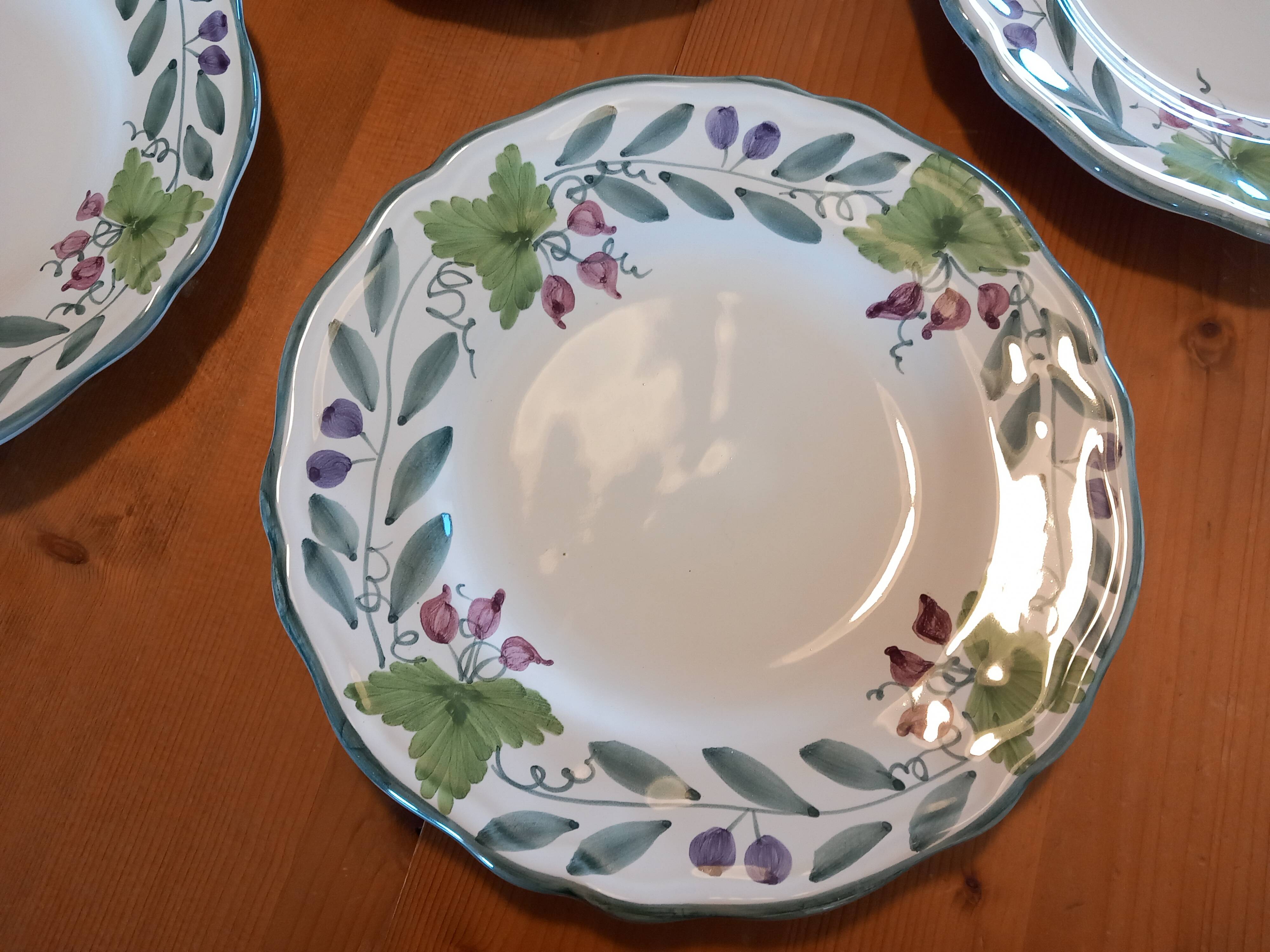 4 salad plates, dessert Fortebraccio Italy