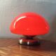 Vintage mushroom lamp in red opaline
