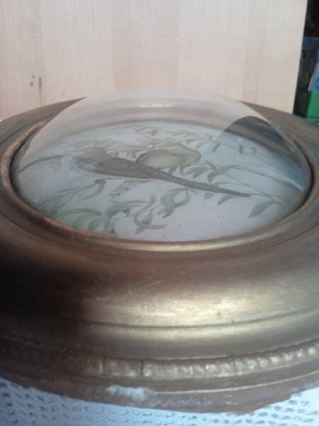 Antique oval curved glass frame 46/36c
