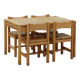 Table à manger & chaises Hongisto en pin par Ilmari Tapiovaara pour Laukaan Puu