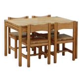 Hongisto pine dining table & chairs by Ilmari Tapiovaara for Laukaan Puu