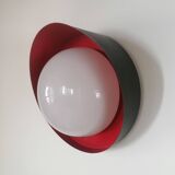 Metal wall light with glass globe